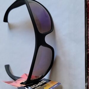 Glance Sport Sunglasses 100% UV Protection Black Frames Gray Lenses